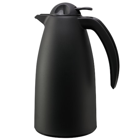 Service Ideas Alpha Carafe, 1 L, Glass Vacuum Insulated, Black ALPH10BL